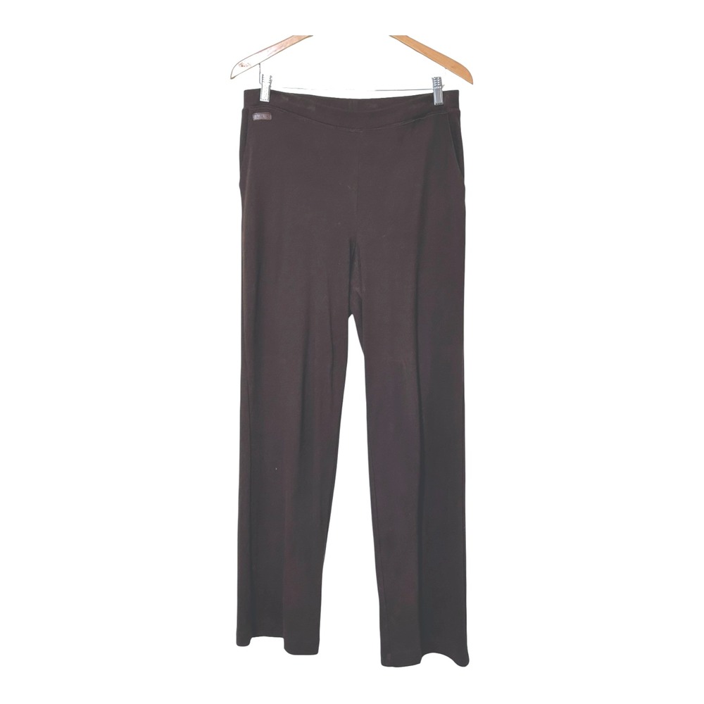 Lauren Ralph Lauren M Brown Pull On Pants Elastic Waist Stretch Pockets Trouser